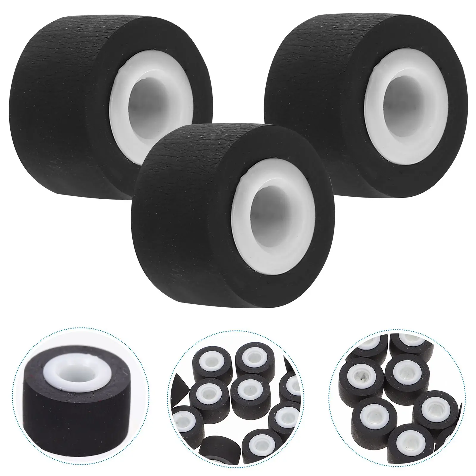 6 ชิ้นยาง Pinch Roller 13x6 3x8 3x2 0 มิลลิเมตรสําหรับเทปซ่อมพลาสติกสีดํา Cassette เครื่องอุปกรณ์เสริมทนทานขนาดกะทัดรัด