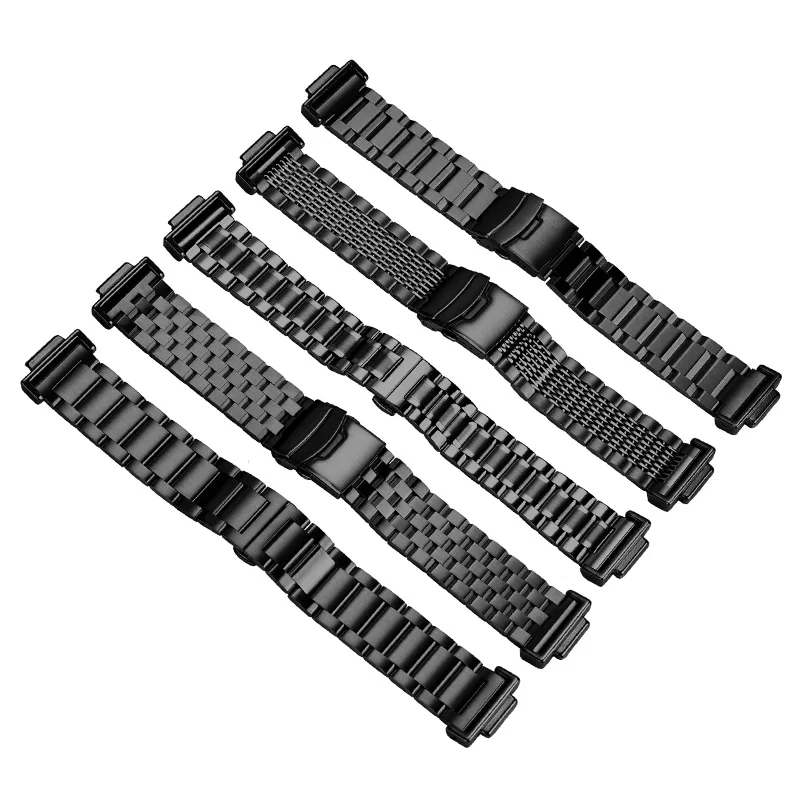 16 مللي متر GA-110 100 GA-120 محدب الفولاذ المقاوم للصدأ حزام ل كاسيو GA-400 DW-5600 5610 DW-6900 GW-B5600 سلسلة تعديل حزام معدني