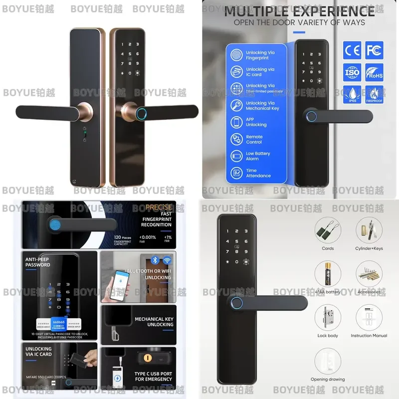 for Locstar Seradura Digital Gold Smart Door Lock Works with Alexa for Apartment Buildings Airbnb Home Secure Free Shipping