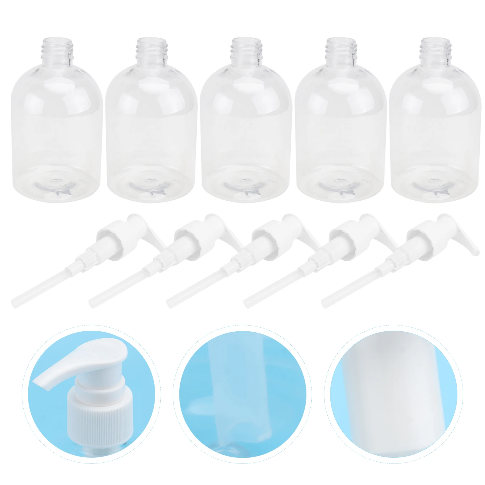 

5pcs Refillable Bottles Travel Toiletries Container Soap Containers Toiletries Lotion Shampoo Portable Reusable