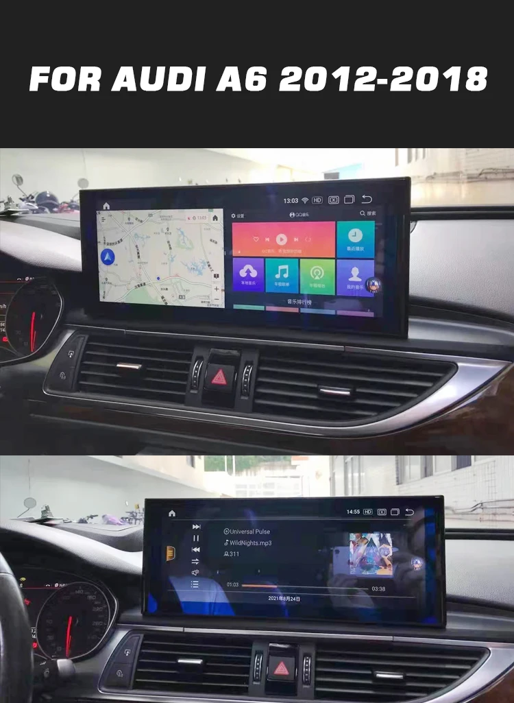

Автомобильные аксессуары Qualcomm 680 12,3 дюйма, мультимедийная система головное устройство Android для Audi A6 C7 2016-2018