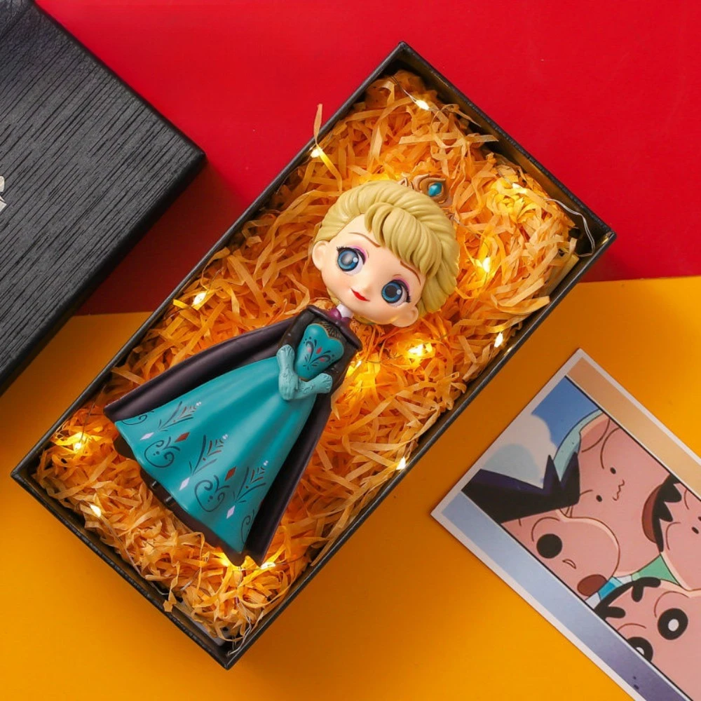 ディズニープリンセスシリーズ ブラインドボックス、エルサ、マーメイド、ソフィアフィギュア、白雪姫のかわいい漫画の置物、オタクファンの必需品（コレクターズアイテム）