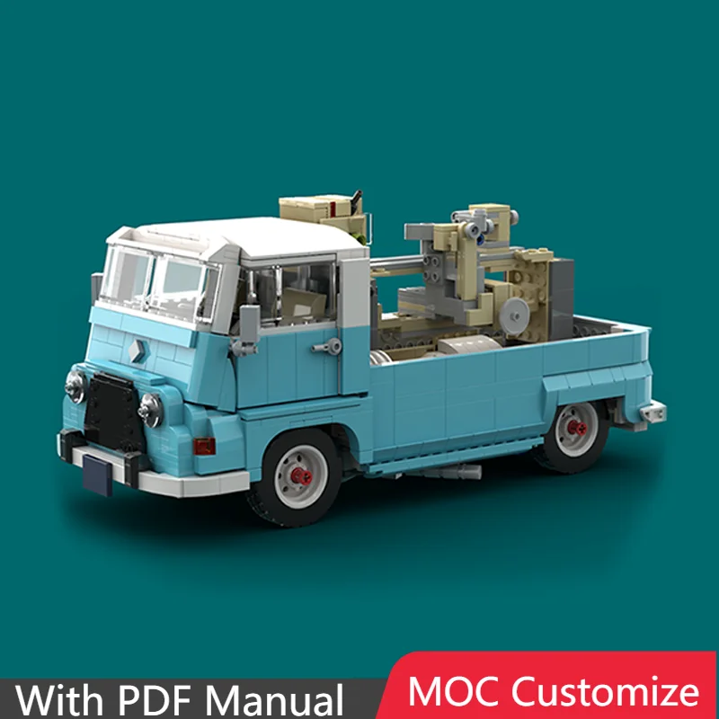 

2049 PCS Customize MOC Blue freight truckr Blocks Model For Kids Educational Toy Creative Brick Set Festival Birthday Gifts