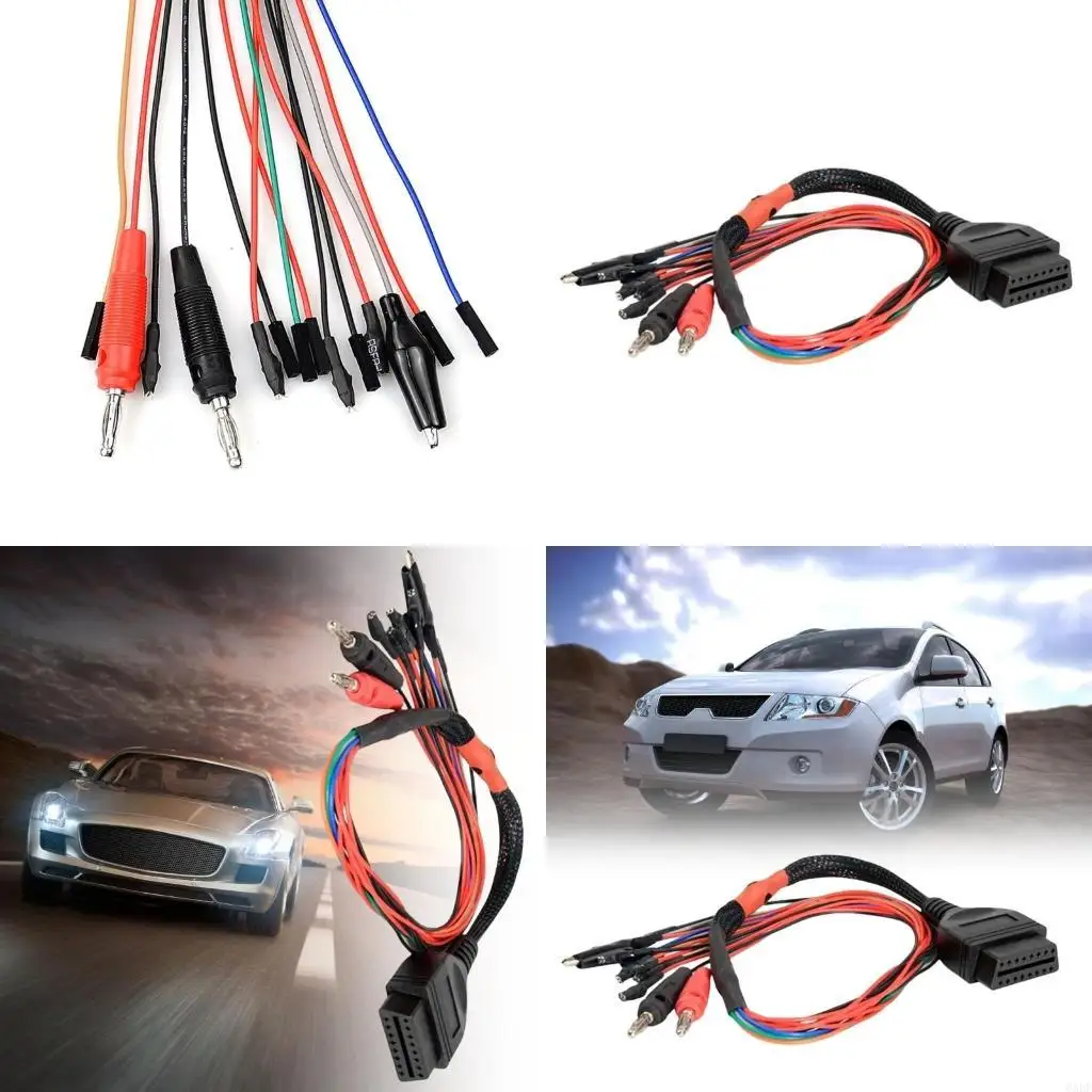 6XDF OBD OBD2 Diagnostic Adapter Triple Cores Cable Pinout Cable for MPPS V13 V21 Car Repair Accessory
