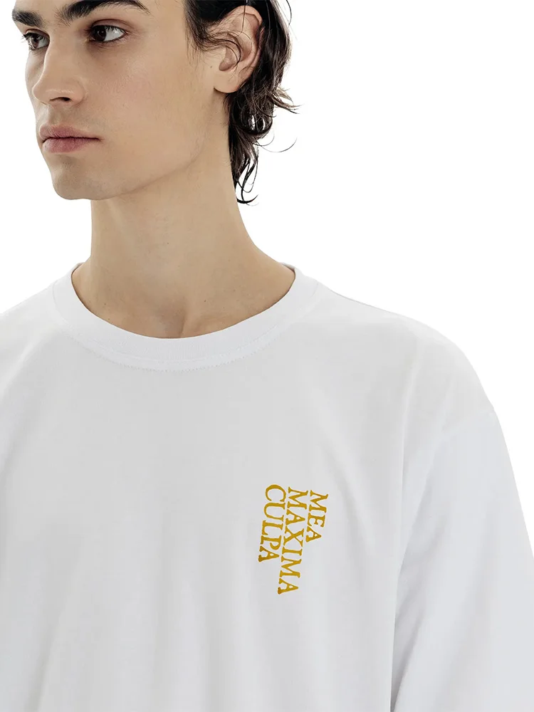 Men's T-Shirt Deus Mortis White Graphic Y2k Streetwear Oversized Cotton Vintage Short Sleeve Tees Tops Harajuku Korean  Clothes