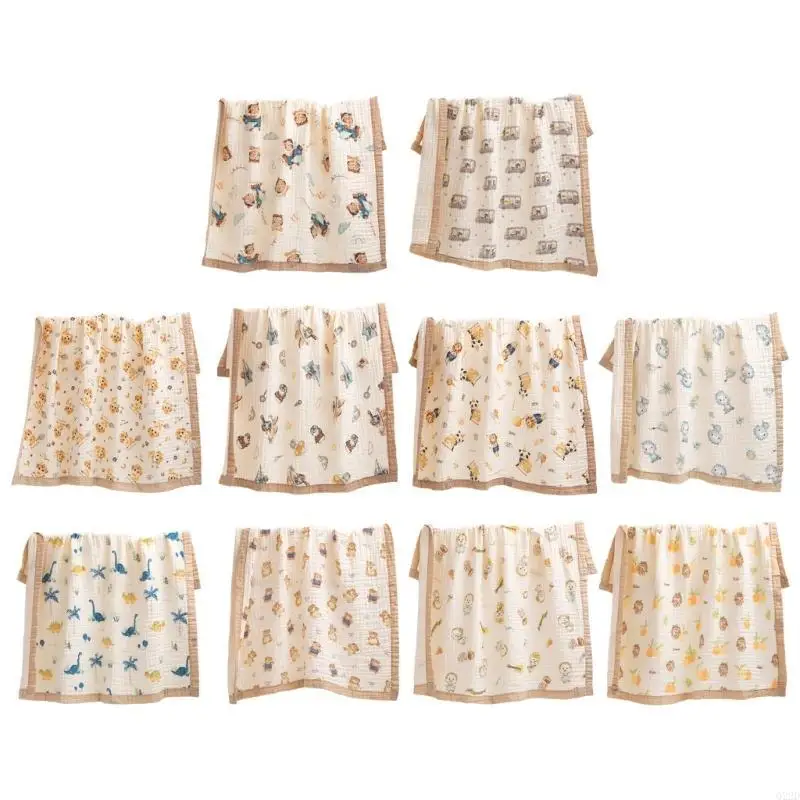 Q22D Newborn Babies Wrapping Blanket Cotton Swaddles Blanket Shower Gift Bathing Towel Infant Bedding Stuff Crib Accessory
