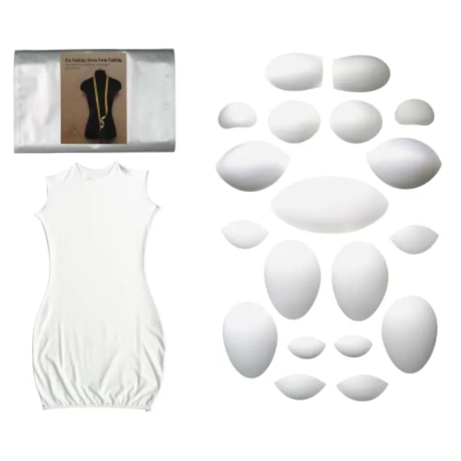 

Pro Modular Dress Form Padding Regular Size Kit 20 Pieces - Adjustable Body Form Set for Sewing and Mannequin - Adult Female Dr