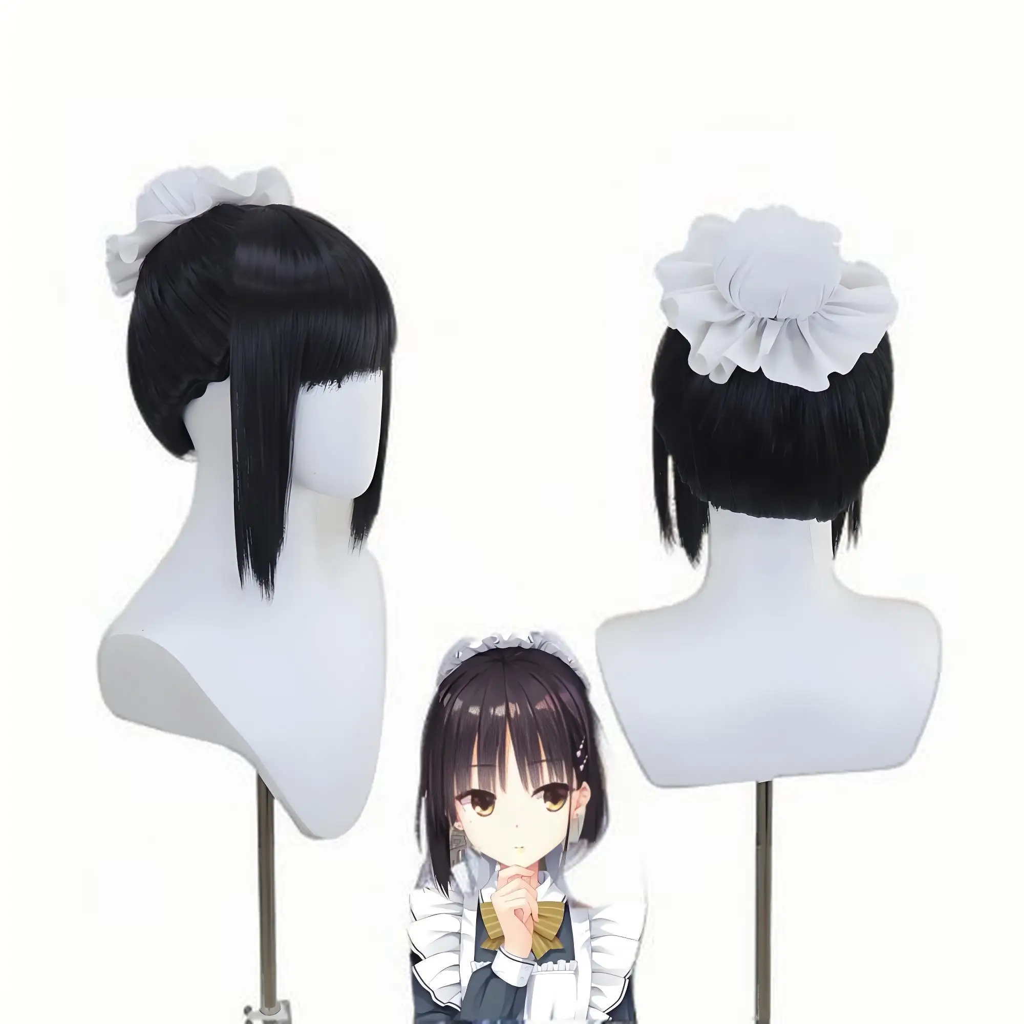 Peluca de cosplay de fibra resistente al calor - Café Stella y los Reapers Natsume Shiki