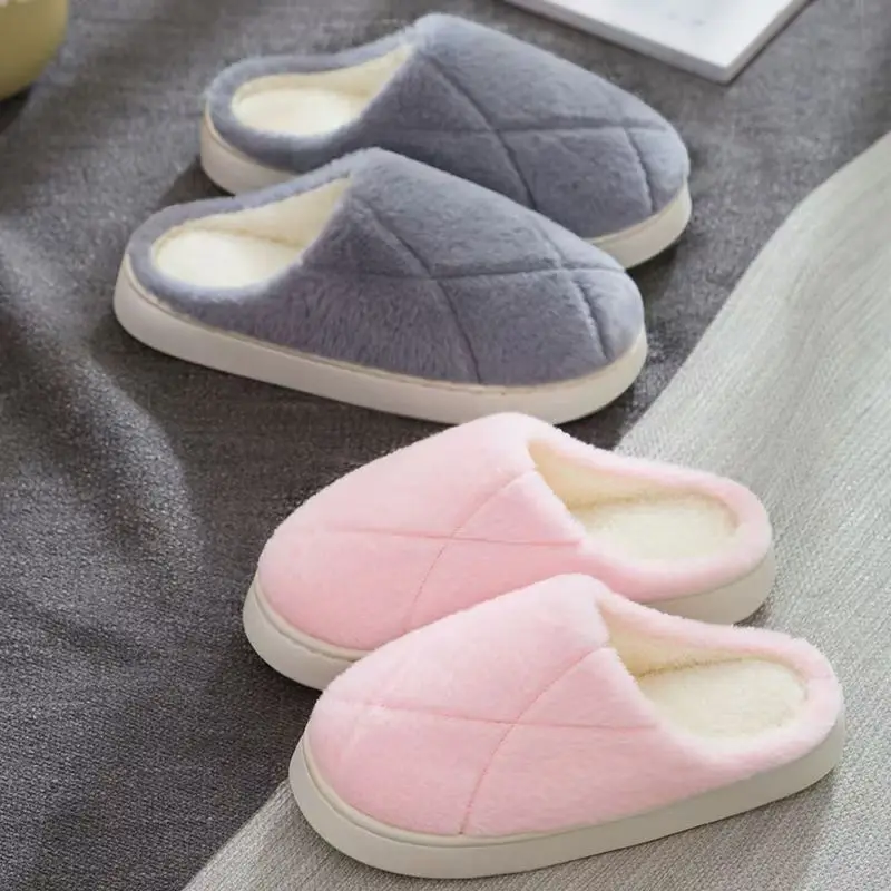 2025 Winter Plush Slippers - Cozy Non-Slip Indoor Warm House Shoes, Cute Lightweight Couple's Unisex Thick Sole Home Slippers image 4