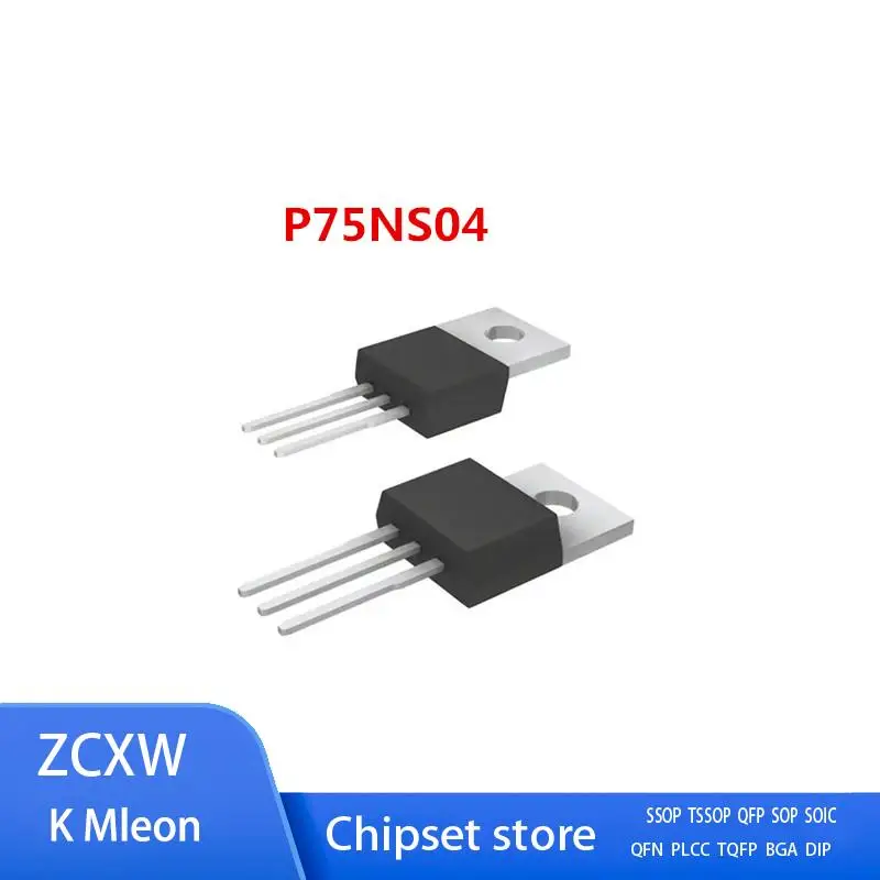

10 шт./лот STP75NS04Z P75NS04Z P75NS04 TO-220 75A 40V MOSFET