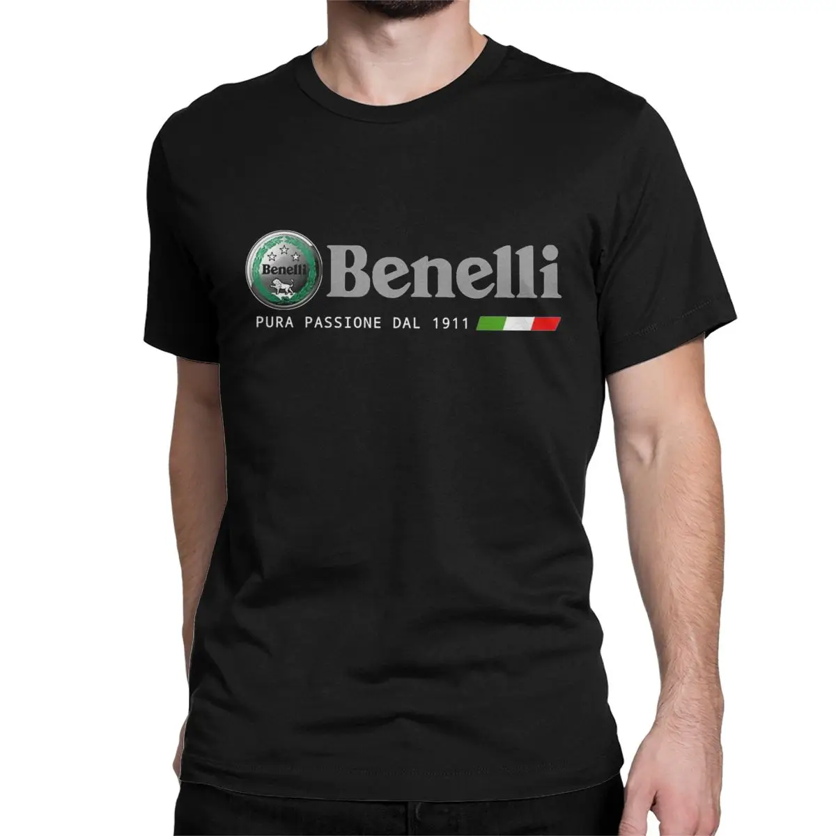 Men Women's BENELLI MOTORCYCLE DESIGNS T Shirt Pure Cotton Clothing Leisure Short Sleeve O Neck Tees Plus Size T-Shirts