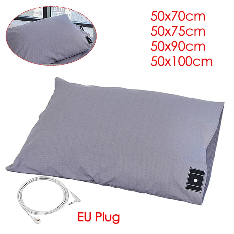 1PCS Earthing Ground Pillow Case For Health & EMF Protection Improves Sleep Conductive Silver Fiber Cotton 95% Pillowcase