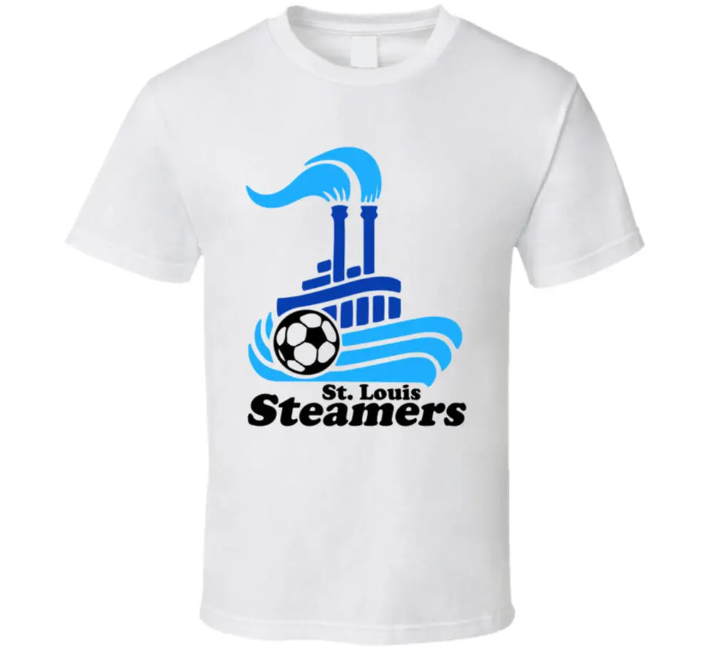 St Louis Steamers World Indoor Soccer League Team Logo T Shirt  Tees Cotton Luxury brand vintage oversized