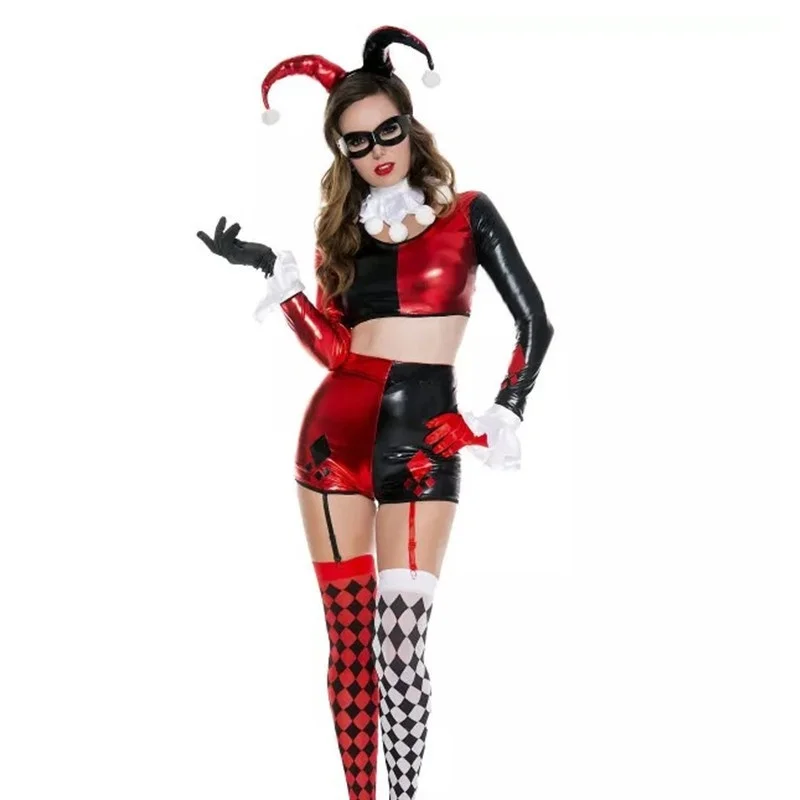2025 Nieuwe Halloween Cos Clown Kostuum Cartoon Harry's Outfit Comic Book Geïnspireerd Nar Kledij voor Dames Feestelijke Slijtage
