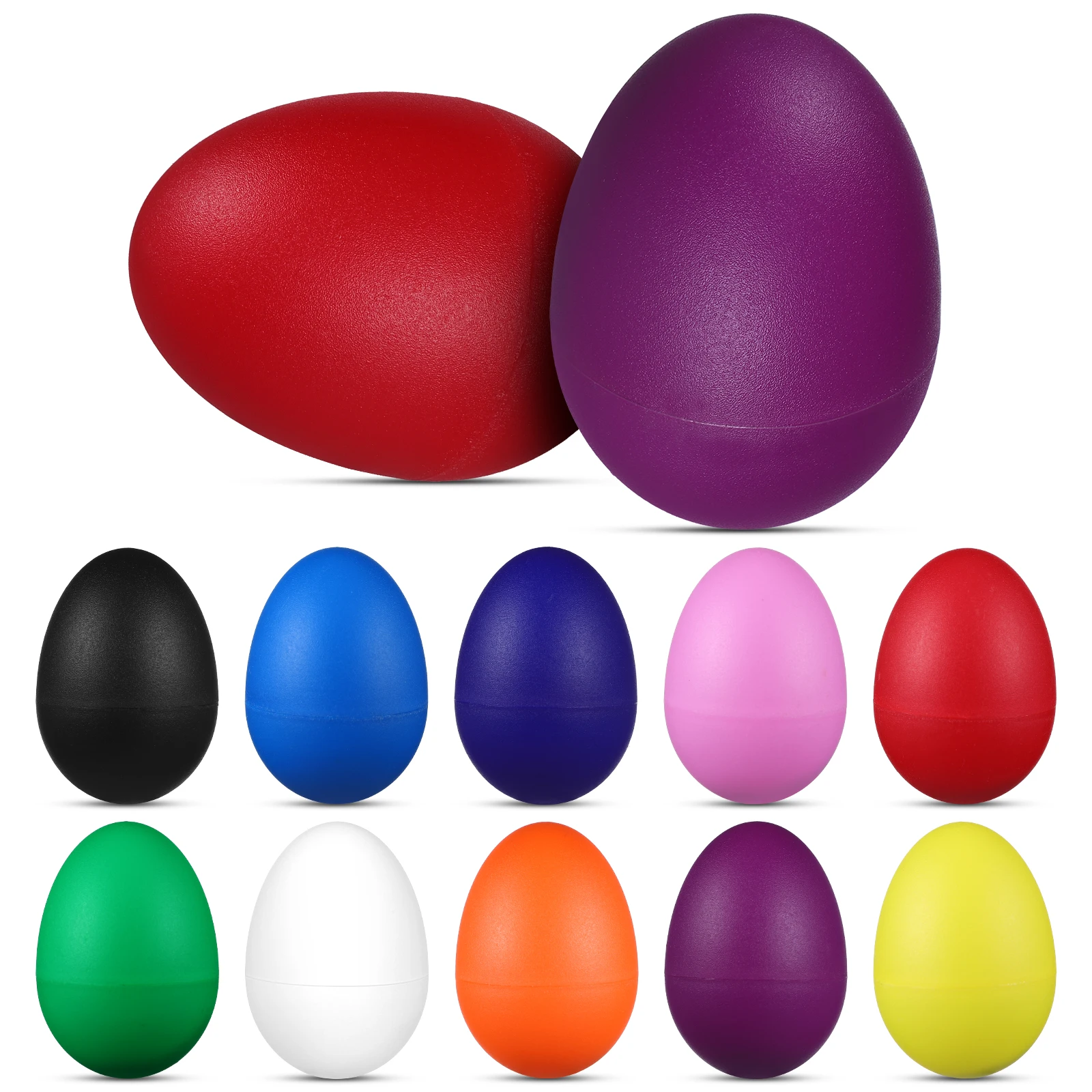 

20 Pcs Plastic S Eggs Shaker Maracas Balls Rich Colors Easy Hold Educational Toys Percussion Instrument Musical Child Kids