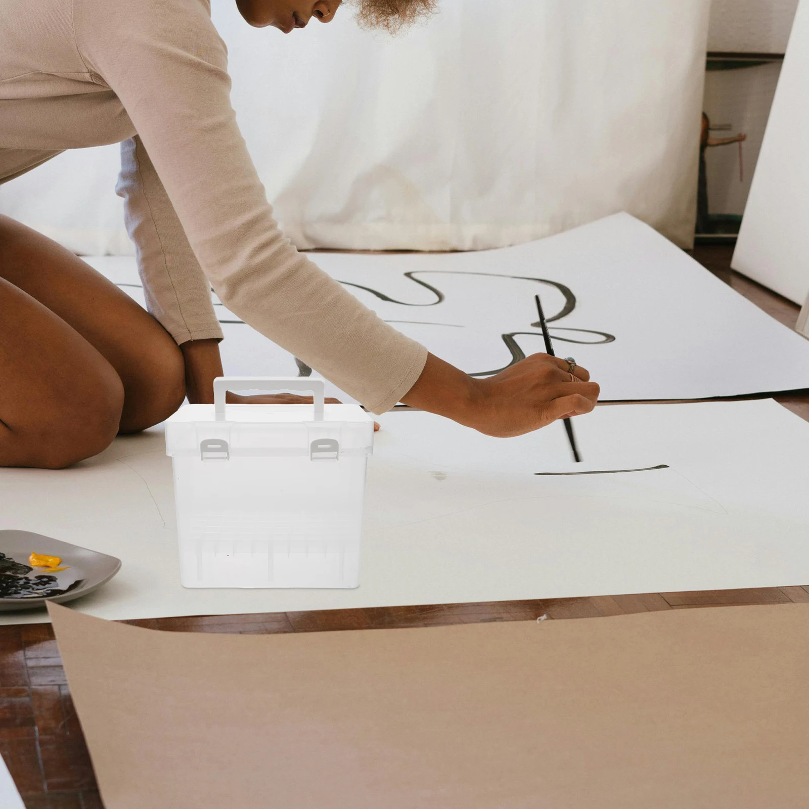 

Marker Storage Box Cartoon Pen Container Lipstick Organizer Case Pencil Crayon Plastic Fountain Travel