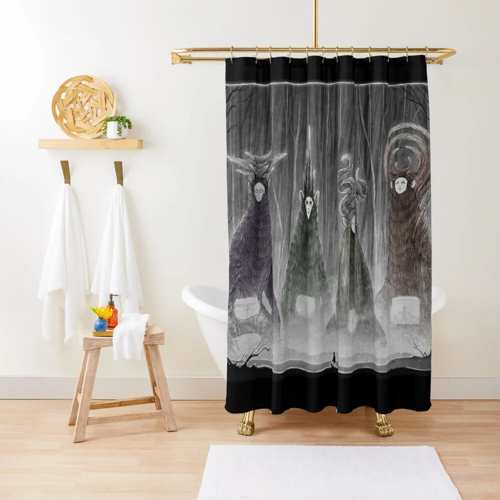 The Council of Eldertubbies - Remastered Shower Curtain Shower For Bathrooms Window Curtain