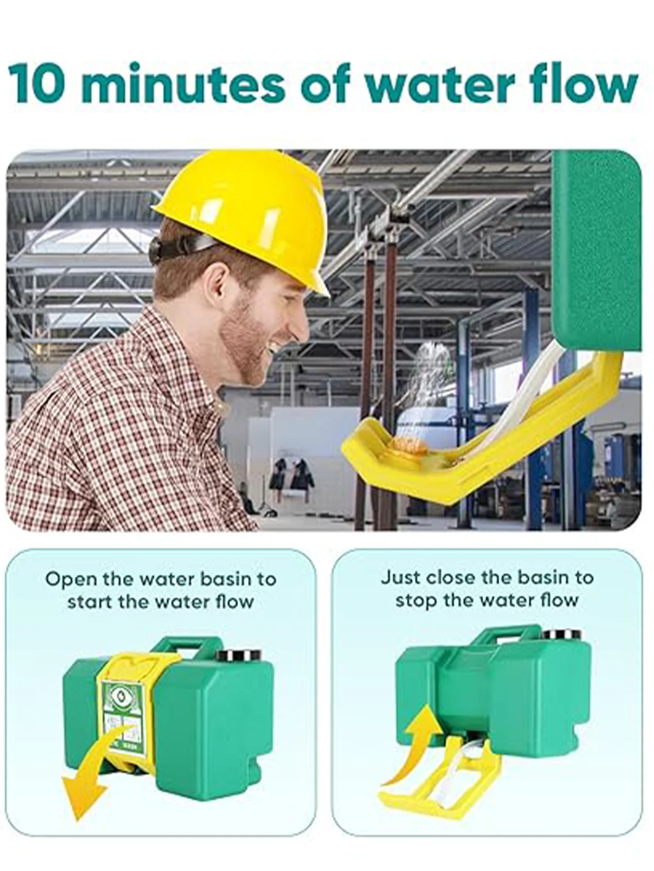 Portable Eyewash Station  Gallon OSHA Approved Wall-Mounted Gravity-Flow Indoors And Out,  Refillable Eyewash Station Heavy Duty