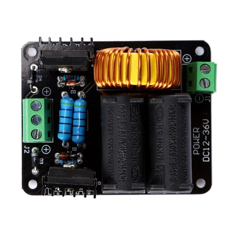 High Voltage ZVS Tesla Coil Driver Board + Ignition Coil Flyback Driver for Sgtc /Marx Generator/jacob's Ladder 12-36V