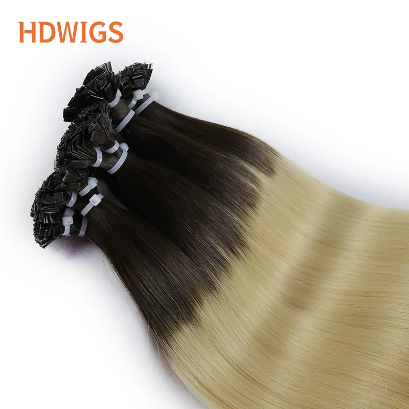 Straight Flat Tip Human Hair Extensions 100% Brazilian Human Hair 50 Strands Keratin Capsule High Quality Human Hair Extension