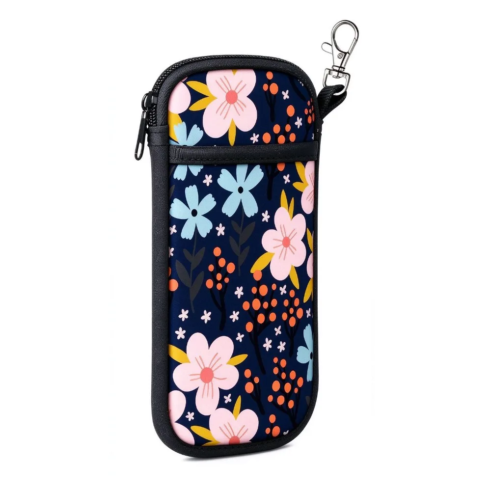 Durable Neoprene Phone Pouch Shockproof Scratch-Resistant Phone Bag Multi-layer Zipper Closure Phone Case Outdoor Use