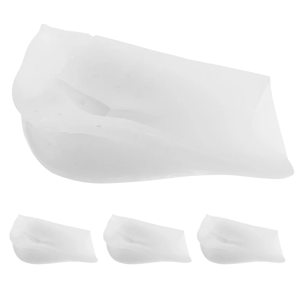 

4pcs 2 Pairs Invisible Silicone Height Increase Insoles Reusable Heel Cushion Inserts For Women Men Anti Slip Shoe Lifting Pads