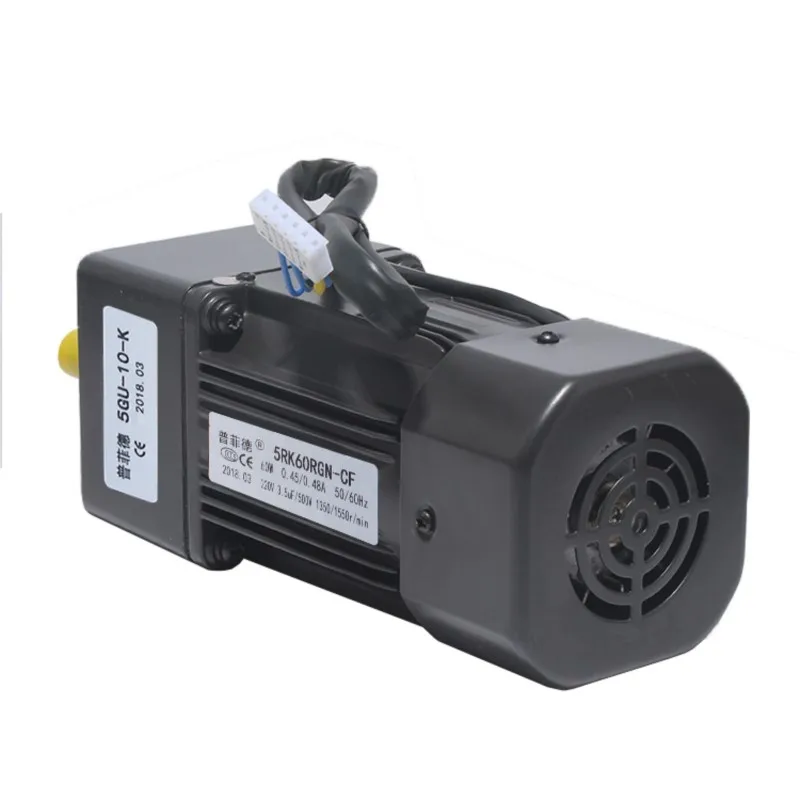 60W220V Gear Speed/Deceleration Motor 5RK60GN-CF Reversible Motor Copper Wire Motor