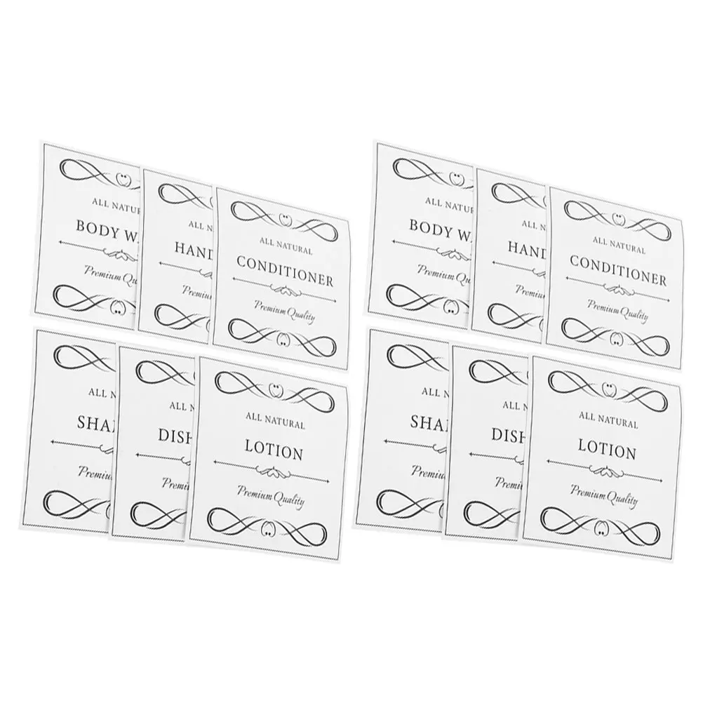 

12 Pcs Soap Dispenser Waterproof Sticker Baby Labels Hand Pvc Self-adhesive Lotion/hand Tags