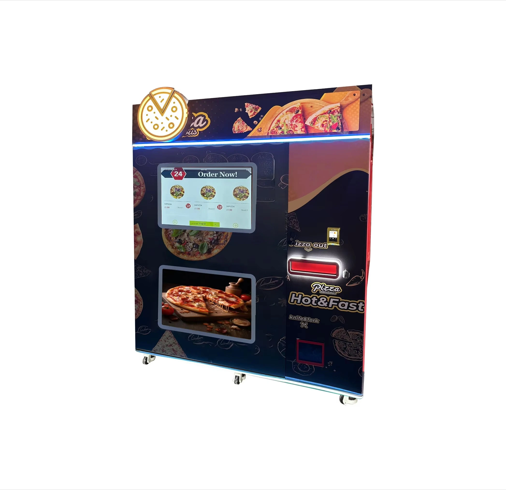 FL Pizza Vending Machine overheat protection for commercial street automatic hot pizza vending unit