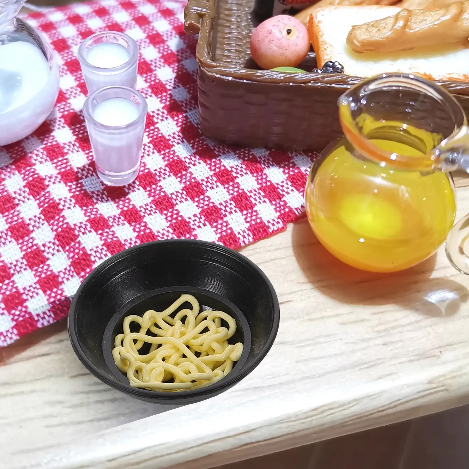 

Набор из 15 имитированных мисок для лапши для декора кукольного домика, реалистичная еда для демонстрации, креативная игрушка для детей