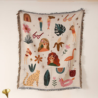 Kawaii Blanket Tapestry Throw Bedspread Fashion Blanket Sofa Women Ladies Girl Bedroom Decoration Multifunctional Blankets