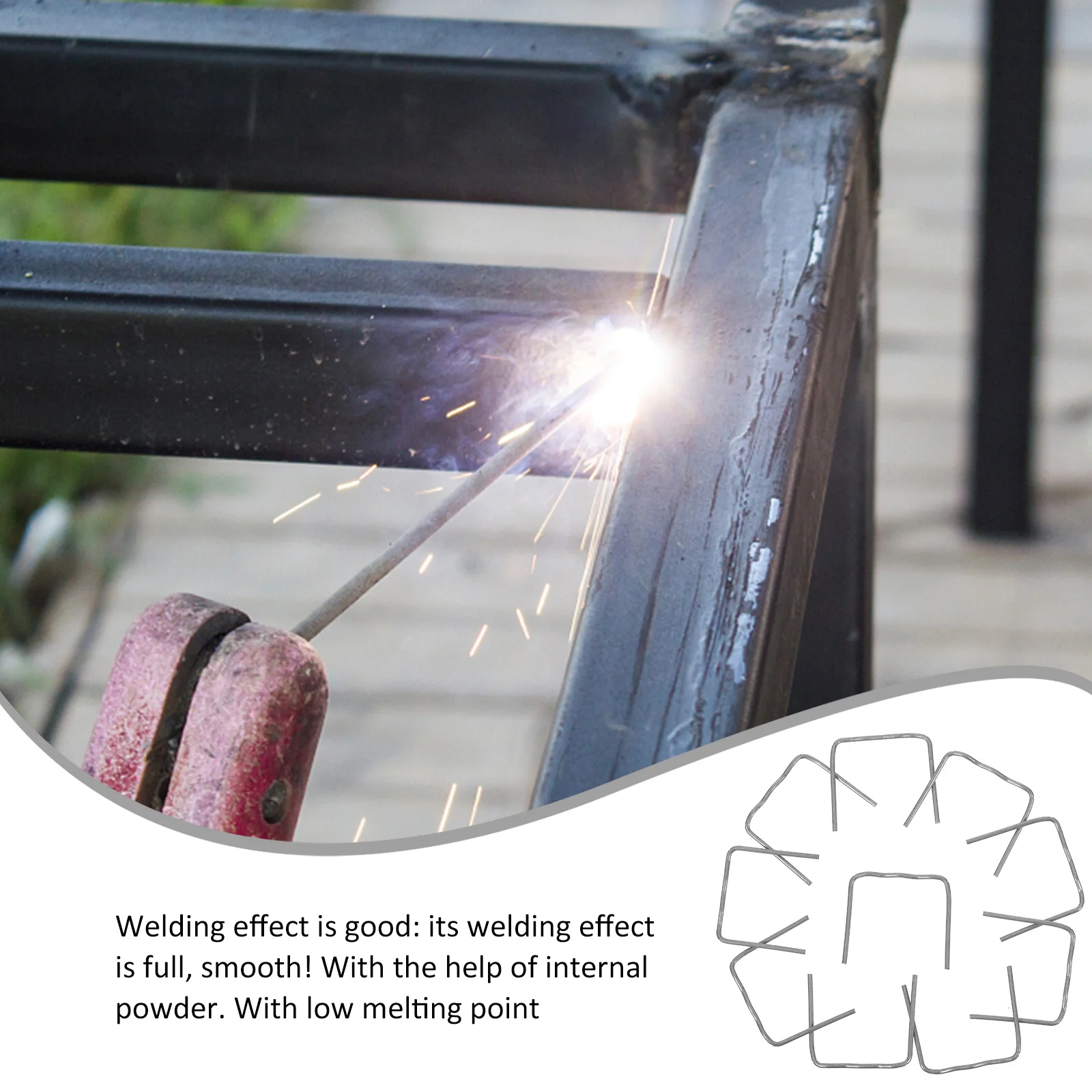 

500Pcs Bumper Repair Welding Rod 0.8mm No Flux Needed Flat Angle Brazing Wire for Aluminum Alloy Zinc Magnesium Auto Body Repair