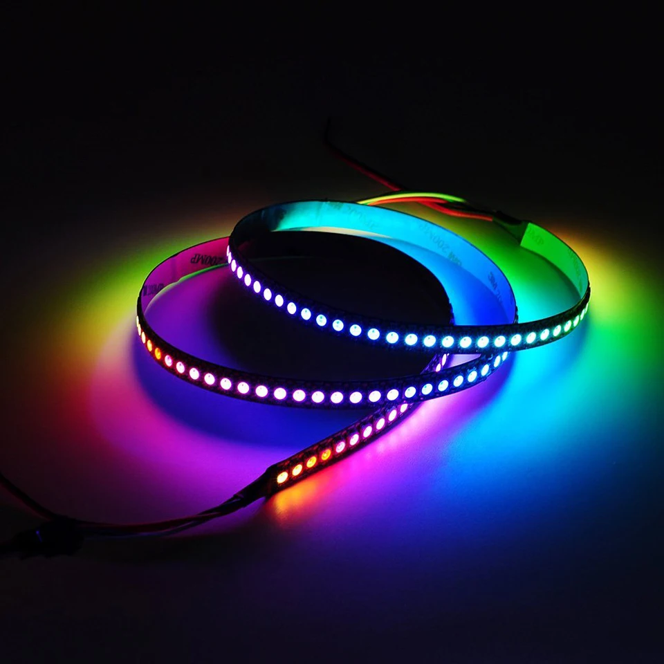 

ARGB 5V Rainbow pixel LED Strip light RGB Full Color Smart 30/60/144leds/m Individually Addressable Waterproof/Non- waterproof