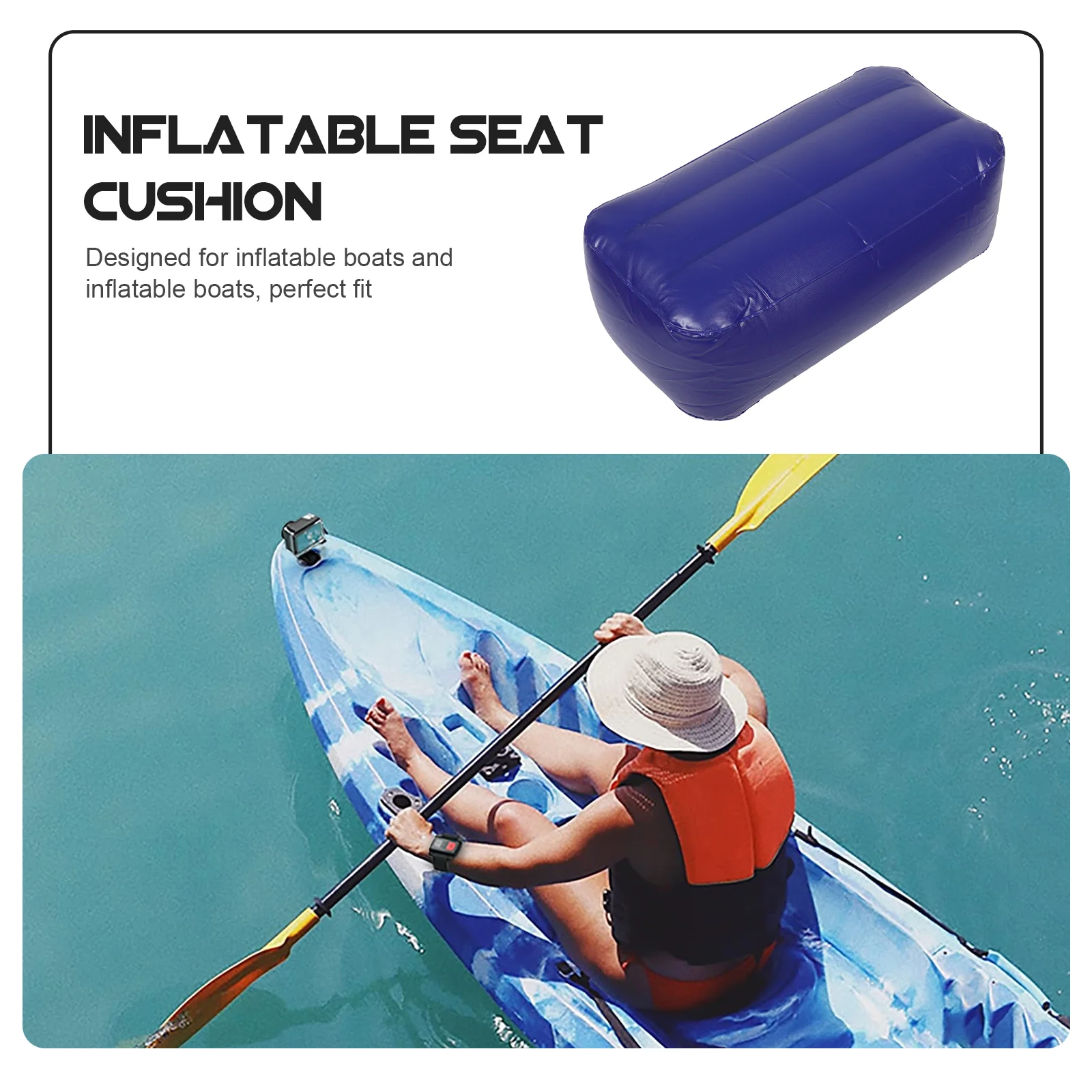 Thicken Inflatable Rubber Boat Cushion Individual Paddle Board Seat Pvc Outdoor