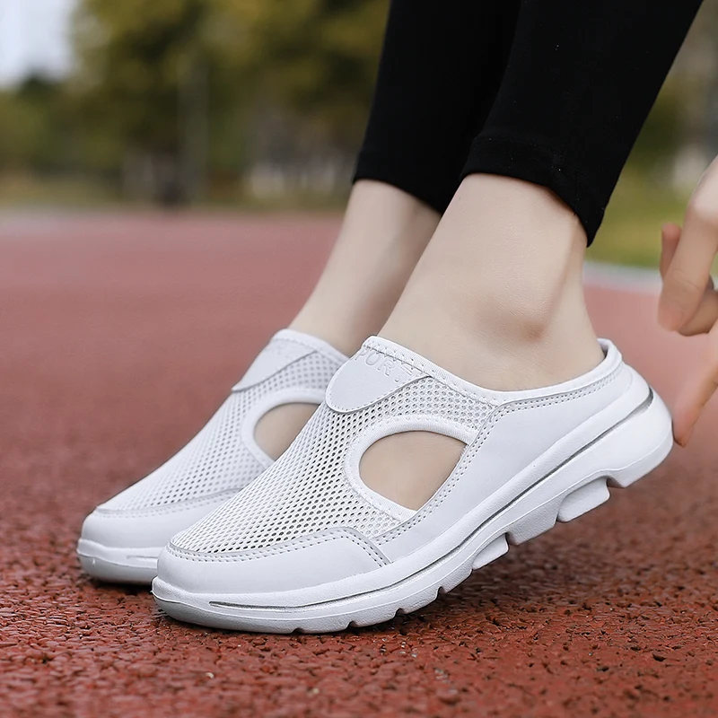 Women Walking Men Fitness Mesh Slip-On Light Loafers Summer Sports Shoes Outdoor Flats Breathable Running Sneakers Size 35-48