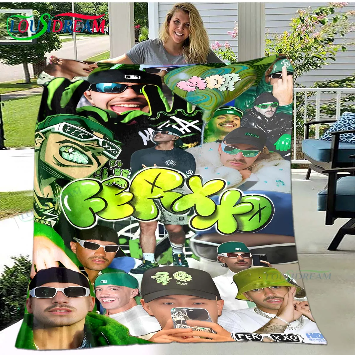 

100% Polyester Pop Singer F-Ferxxo Four Seasons Blanket Sofa Cover Travel Bed Plush Blanket Travel Office Break Blanket Gift