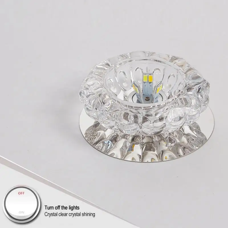 3W Modern Crystal Aisle Flush LED Ceiling Lamp Corridor Lights LED Ceiling Lights For Balcony Lamp Porch Aisle Corridor