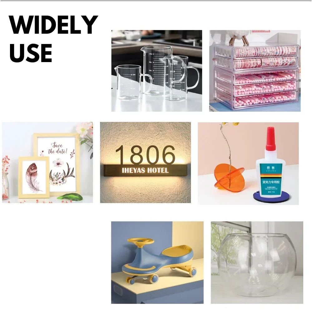 30ML FIXWANT Transparent Acrylic Glue High Strength Waterproof Instant Adhesive PMMA ABS Plexiglass PVC Plastic PP PC Bonding