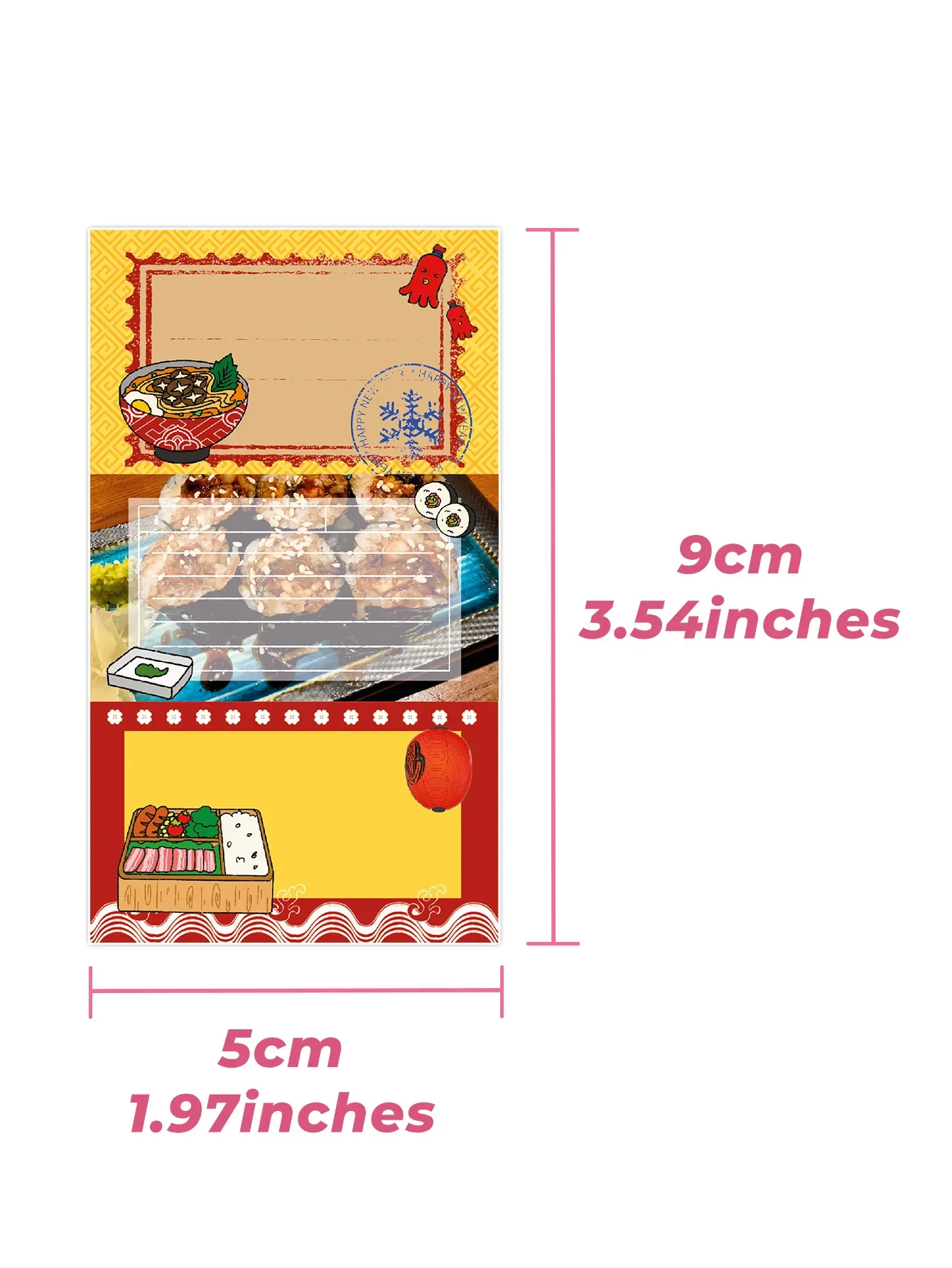 1Pc 3-in-1 Kawaii Japanese Retro Early Showa Style Memo Pad Cute Food Notepad Scrapbook Journal Collage Book DIY Deco Note Paper