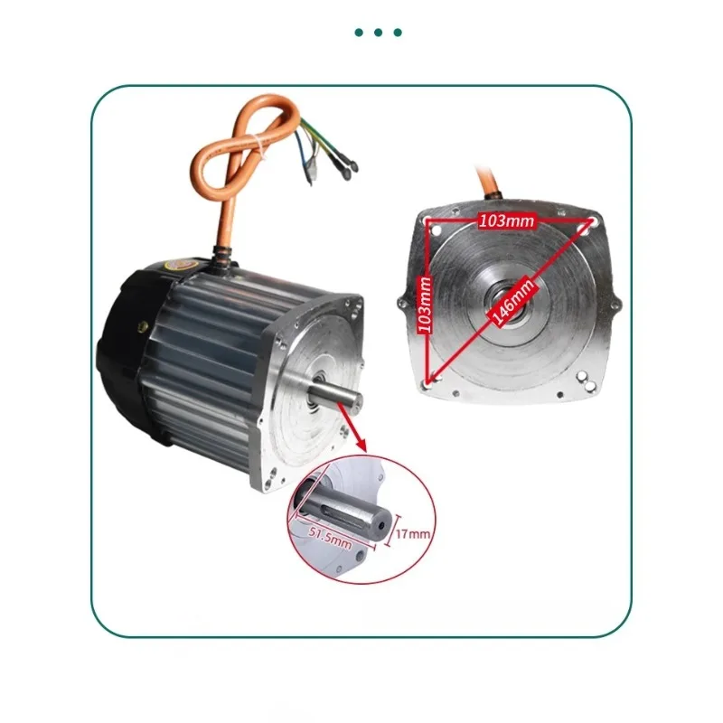 1-20kW Custom Power BLDC Motor Kit for Electric Trike Conversion,  Rail Car Equipment, High Torque Brushless DC Motor 48V/72V DC