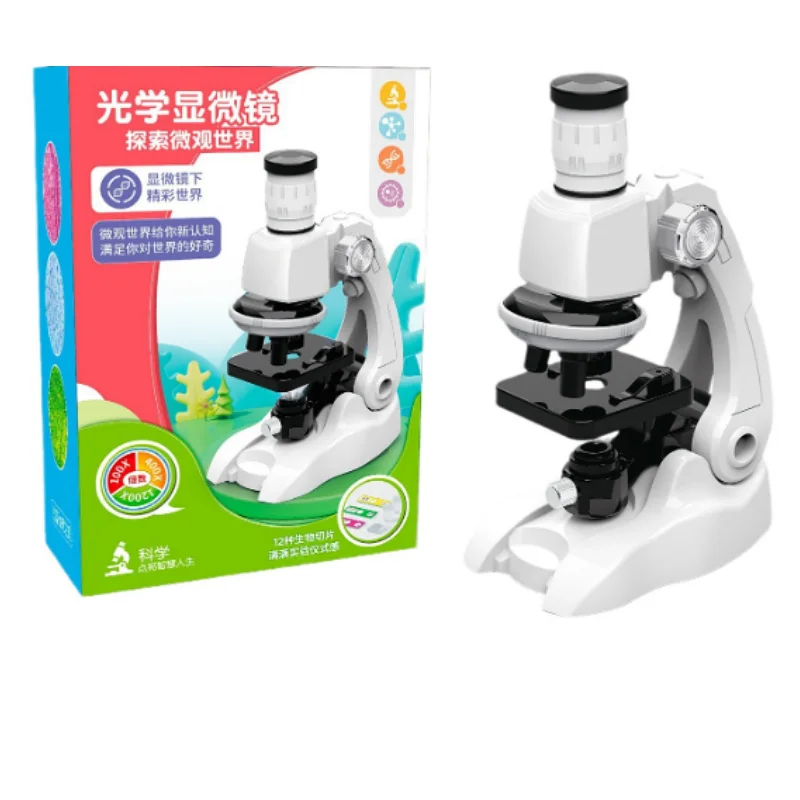 Kit microscopio laboratorio LED1200X Home School Science Education Toy regali microscopio per biologia Fine per bambini