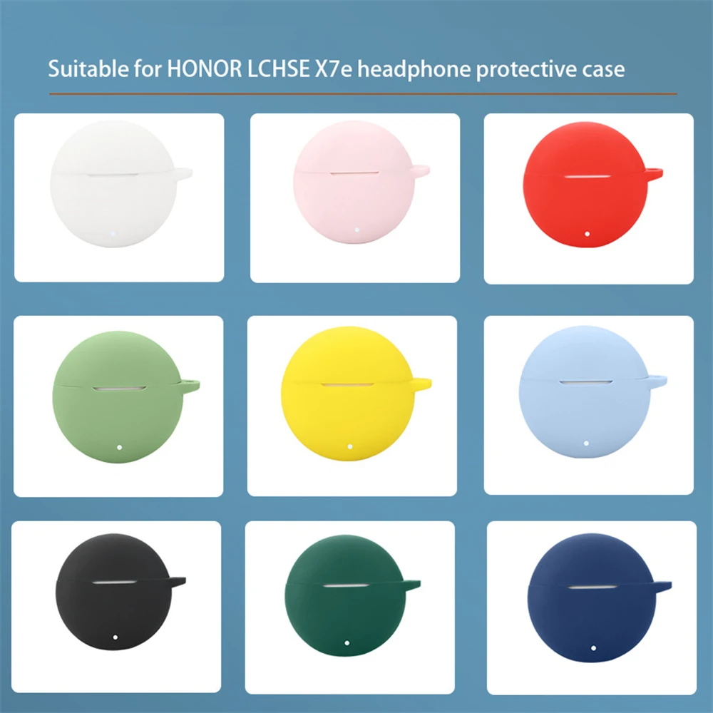 HONOR LCHSE X7e 용 이어폰 보호 케이스, 블루투스 이어폰 케이스, 실리콘 소프트 케이스