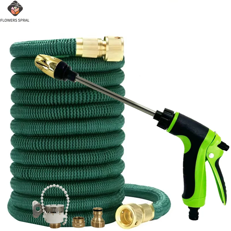 

Telescopic Garden Hose, High-Pressure Adjustable Spray Gun, 1/2 Connector, Garden Hose, Car Wash And Watering Supplies