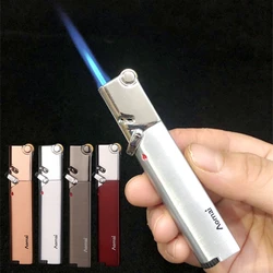 AOMAI Long Strip Portable Lighter Metal Windproof Mini Butane Jet Torch Inflatable Lighter Cigarette Accessories Gift for Friend