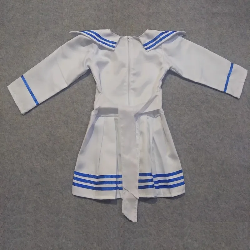 Girl or Boy Baby White Navy Sailor Marine Stripe Costume Party for Kid Hat +Tops + Pant