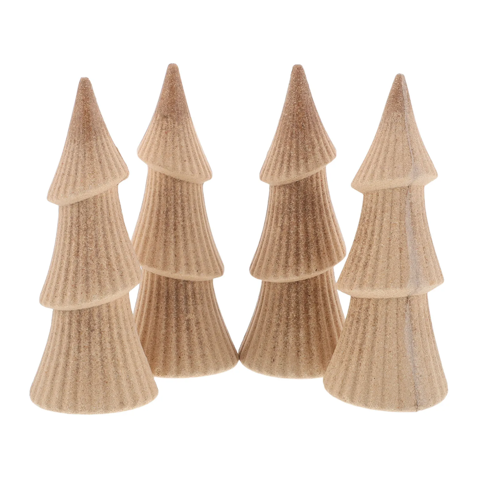 

4Pcs Small Wooden Christmas Trees DIY Unfinished Wood Crafts for Painting and Embellishing Festive Tabletop Decor