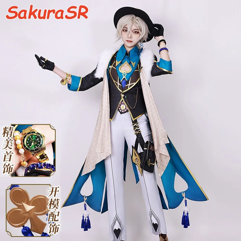 Aventurine Cosplay Costume Game Honkai: Star Rail Cosplay【S-2XL】 SakuraSakura -R Honkai Sha Jin Cosplay Men Costume Plus Size