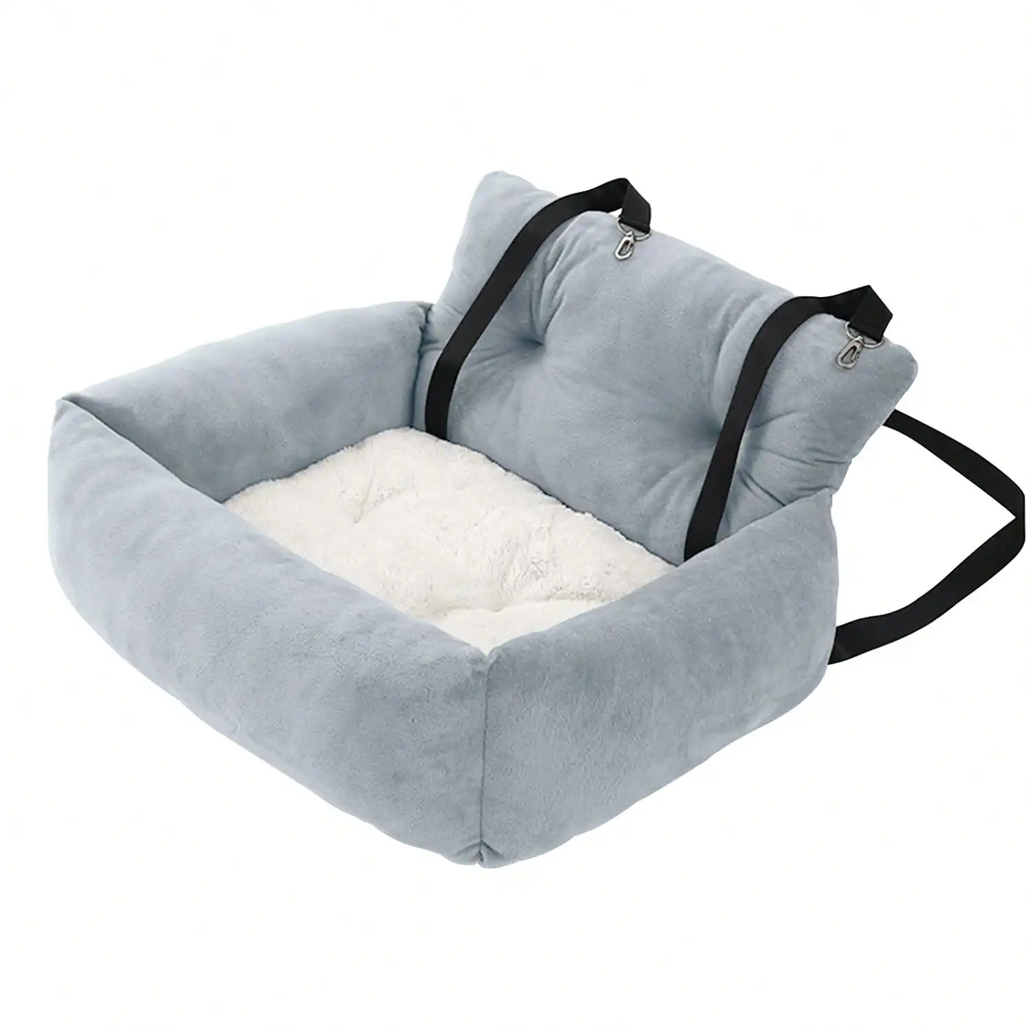 Reisbed voor huisdierverhoger, autostoeltjes voor auto en huis, warm pluche, zacht en comfortabel, voor huisdieren, puppy's, katten, voor- of achterbank