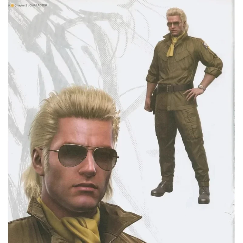 DY20MetalGear الصلبة السلام ووكر كازوهيرا ميلر تأثيري الشعر الاصطناعية قصيرة ضوء الذهب على غرار شعر مستعار كوميدي 25