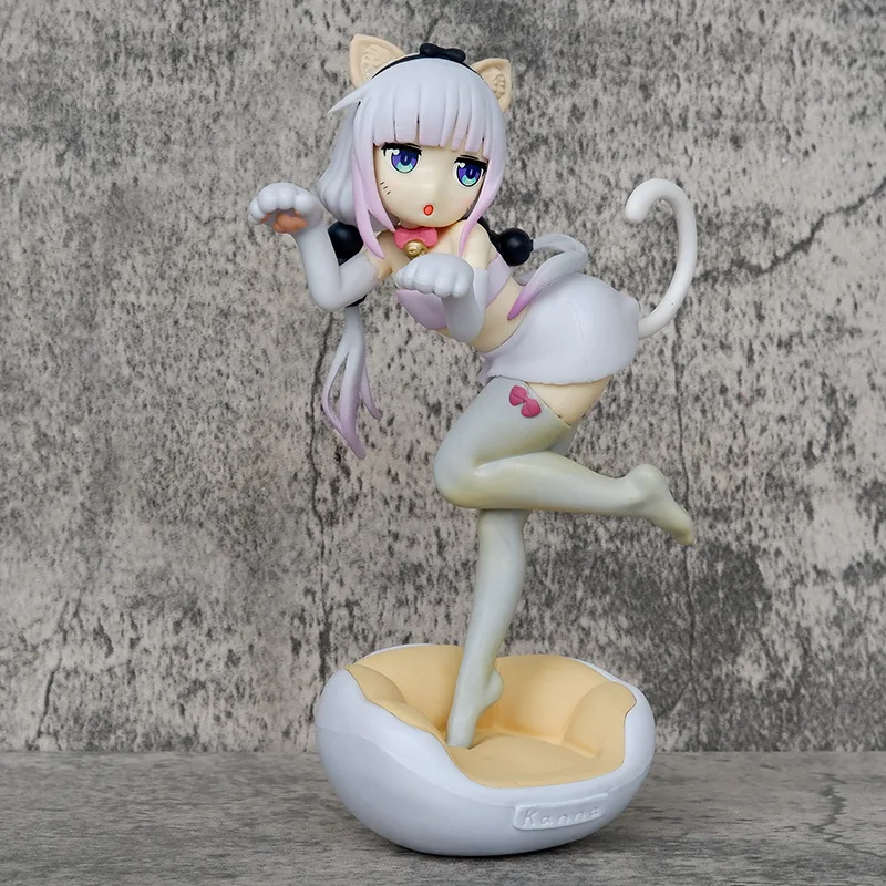 Miss Kobayashi's Dragon Maid Kanna Kamui Canna Cat Dragon Japanese Anime Girl PVC Action Figure Toy Collection Model Doll Gift